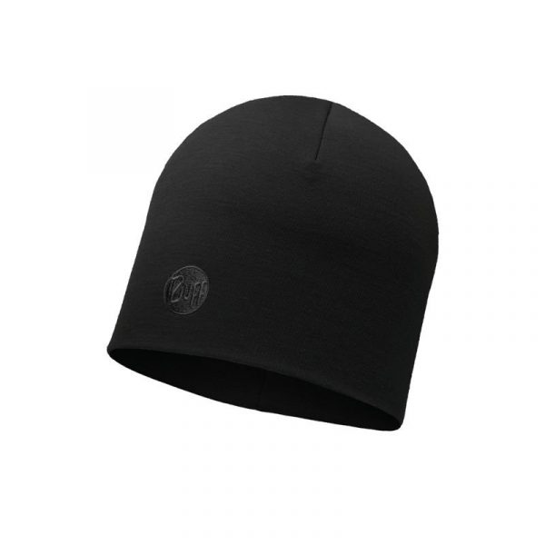 BUFF Merino Wool Heavyweight Winter Hat SOLID BLACK