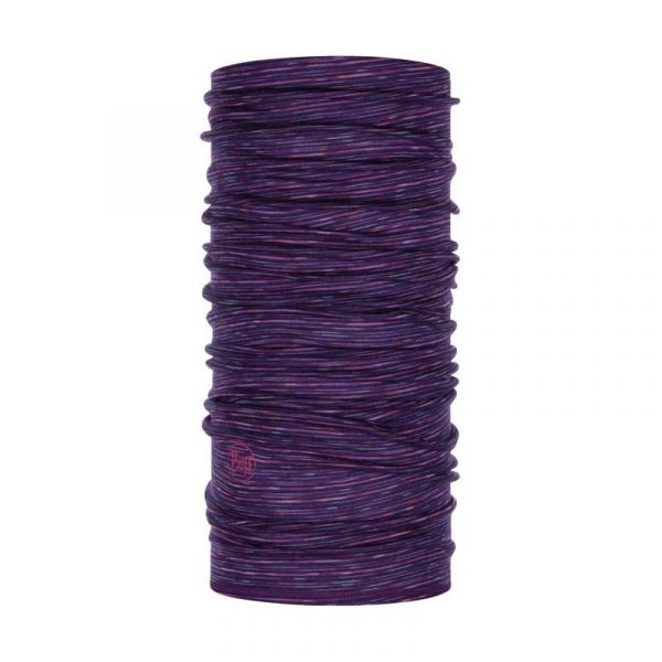 BUFF Merino Wool Lightweight PURPLE MULTI STRIPES Neckwarme2