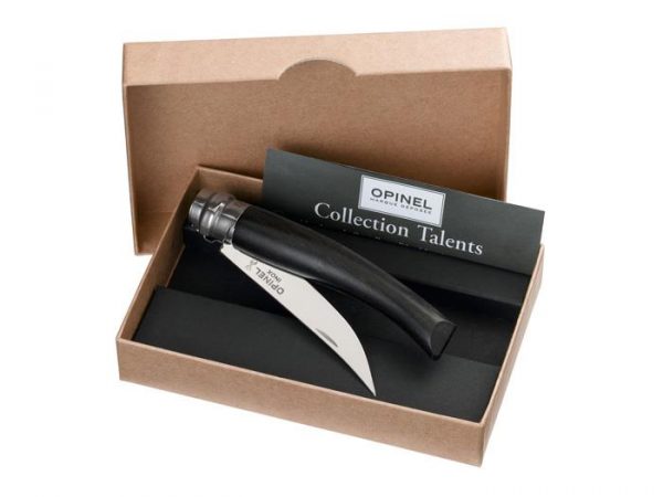 001708001708 Opinel Inox Lux Slim Ebony Handle Pocket Knife