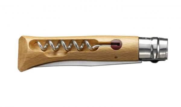 Opinel Inox Corkscrew Stainless Steel Folding Knife No.10
