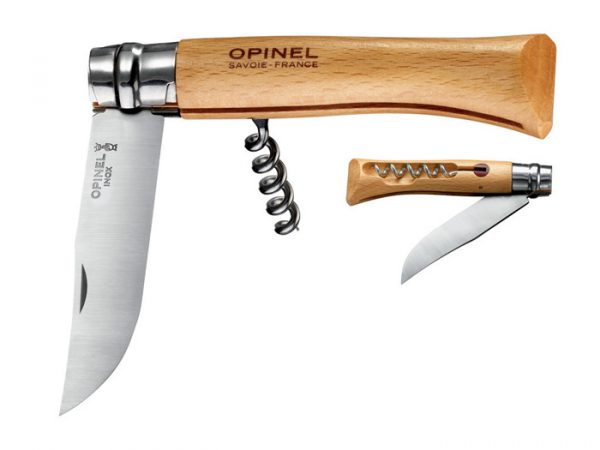 Opinel Inox Corkscrew Stainless Steel Folding Knife No.10
