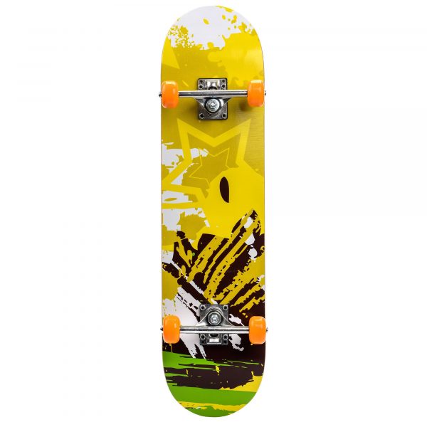 Meteor Wooden Skateboard Yellow - Image 3