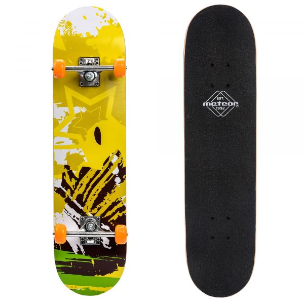 Meteor Wooden Skateboard Yellow