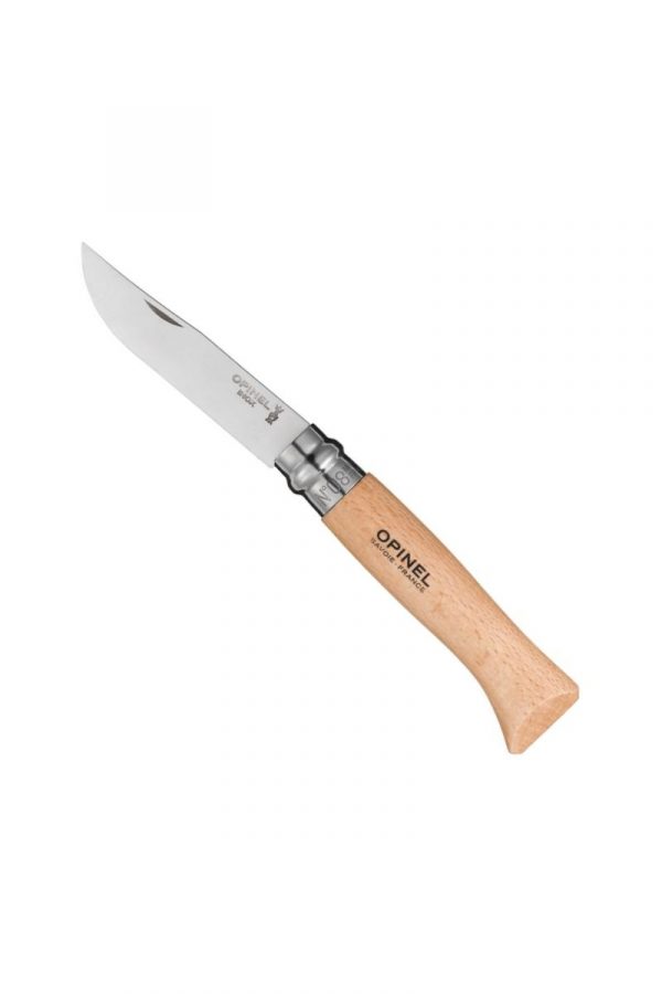 Opinel Lock Knife Inox No.8 - Beech Wood Handle - Image 2