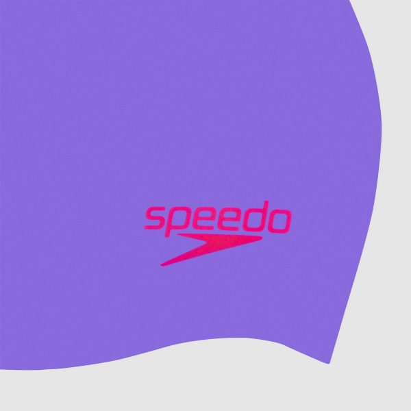 Speedo Plain Moulded Silicone Junior Cap – Violet
