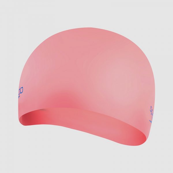 Speedo Plain Moulded Silicone Junior Cap – Pink