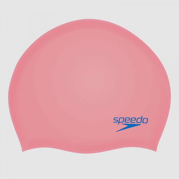 Speedo Plain Moulded Silicone Junior Cap – Pink