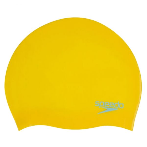 Speedo Plain Moulded Silicone Junior Cap – Yellow