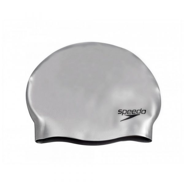 Speedo Plain Moulded Silicone Cap – Gray