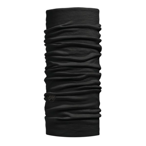 BUFF Merino Wool Lightweight SOLID BLACK Neckwarmer