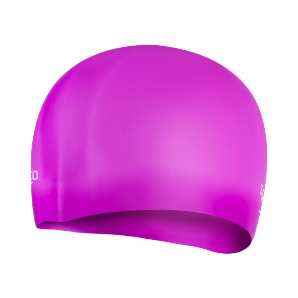Speedo Plain Moulded Silicone Cap – Purple