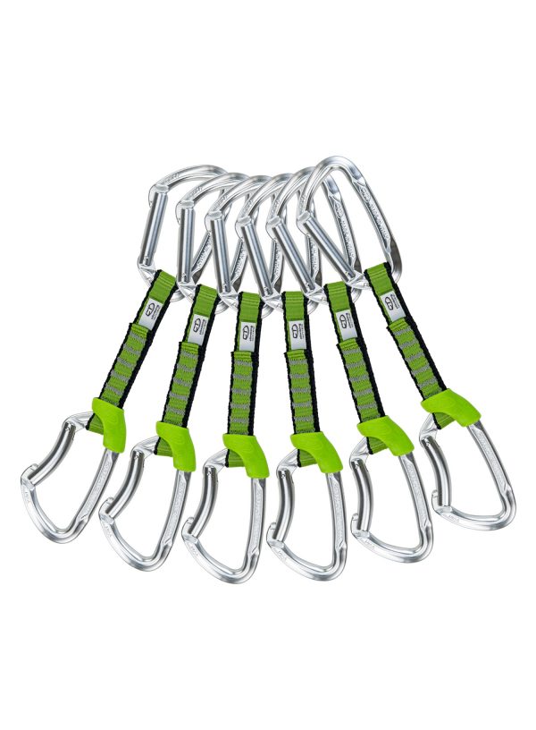 Climbing Technology set of Quickdraws LIME SET NY silver 12cm