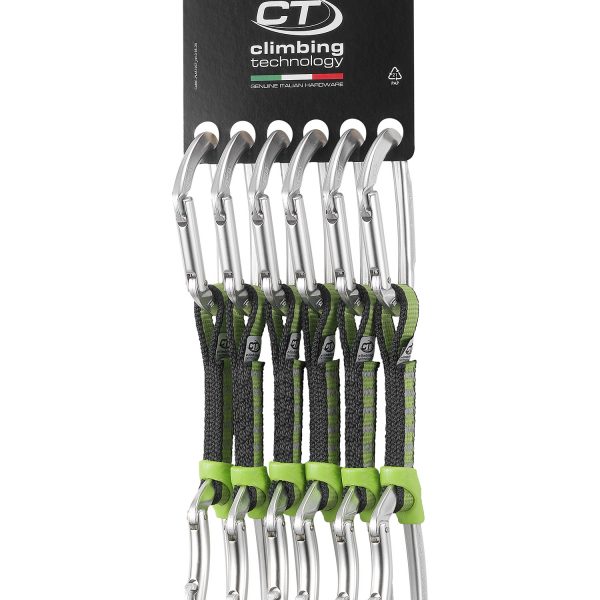 Climbing Technology set of Quickdraws LIME SET NY silver 12cm