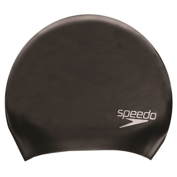 Speedo Plain Moulded Silicone Cap - Black - Image 3
