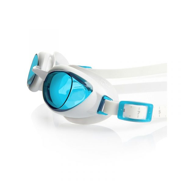 Speedo Aquapure Swimming Goggles White/Blue Women's - Image 3